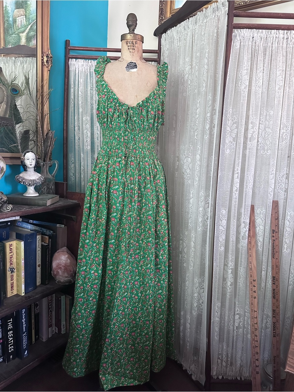 Doen Emmaretta in Emerald Jardin Du Chateau Size Large NWT (Slight Flaw) - Picture 4 of 13